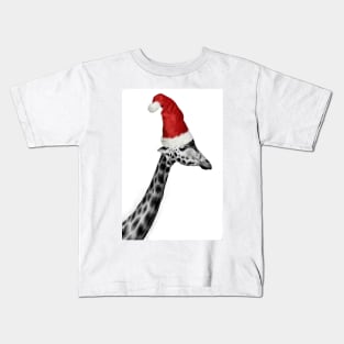 The Elegance of the Christmas Giraffe Kids T-Shirt